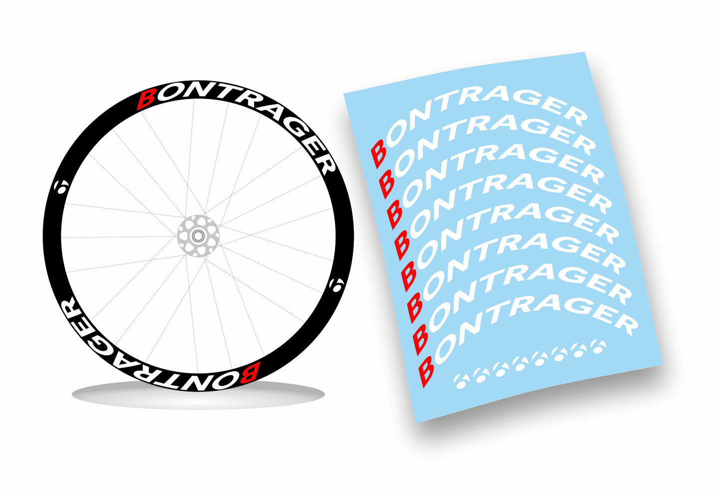 Kit adesivi bontrager cerchi bici bdc h3cm