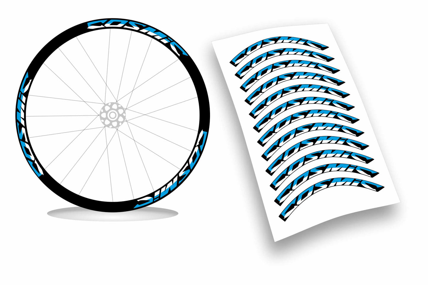 adesivi mavic COSMIC BICOLORE 12 pezzi wheel stickers two-coloured