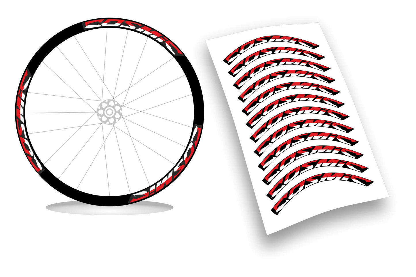 adesivi mavic COSMIC BICOLORE 12 pezzi wheel stickers two-coloured