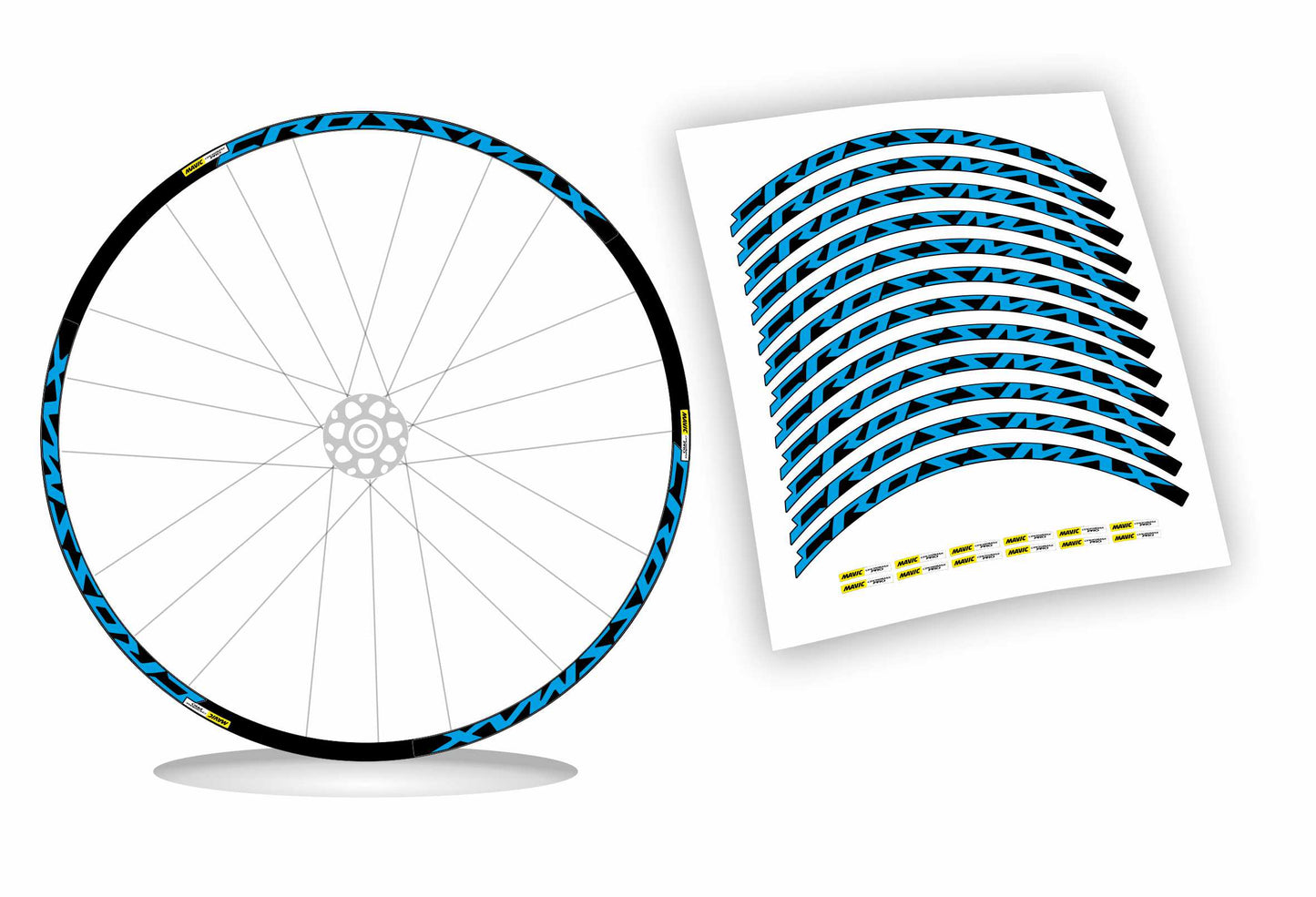 kit adesivi cerchi bici mtb mavic CROSSMAX pro anno 2016/2017 colore personalizzato antigraffio