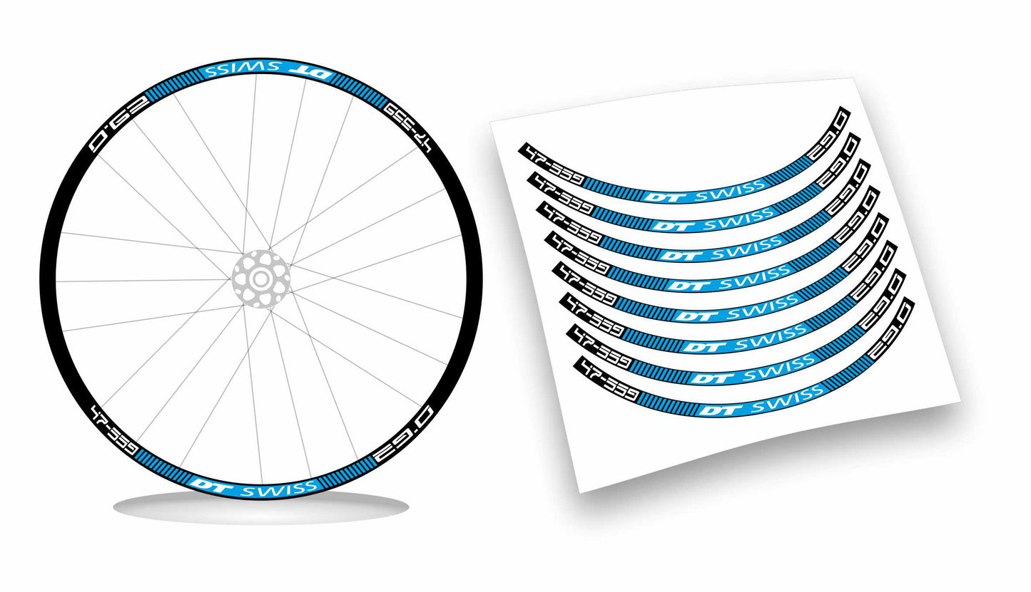 dt swiss 47-559 adesivi ruote bicicletta colori personalizzabili 8pz