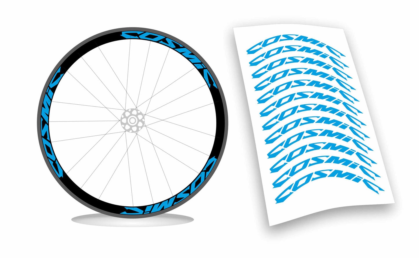 mavic COSMIC pre-spaziato adesivi ruote bici da corsa wheel stickers colori personalizzati