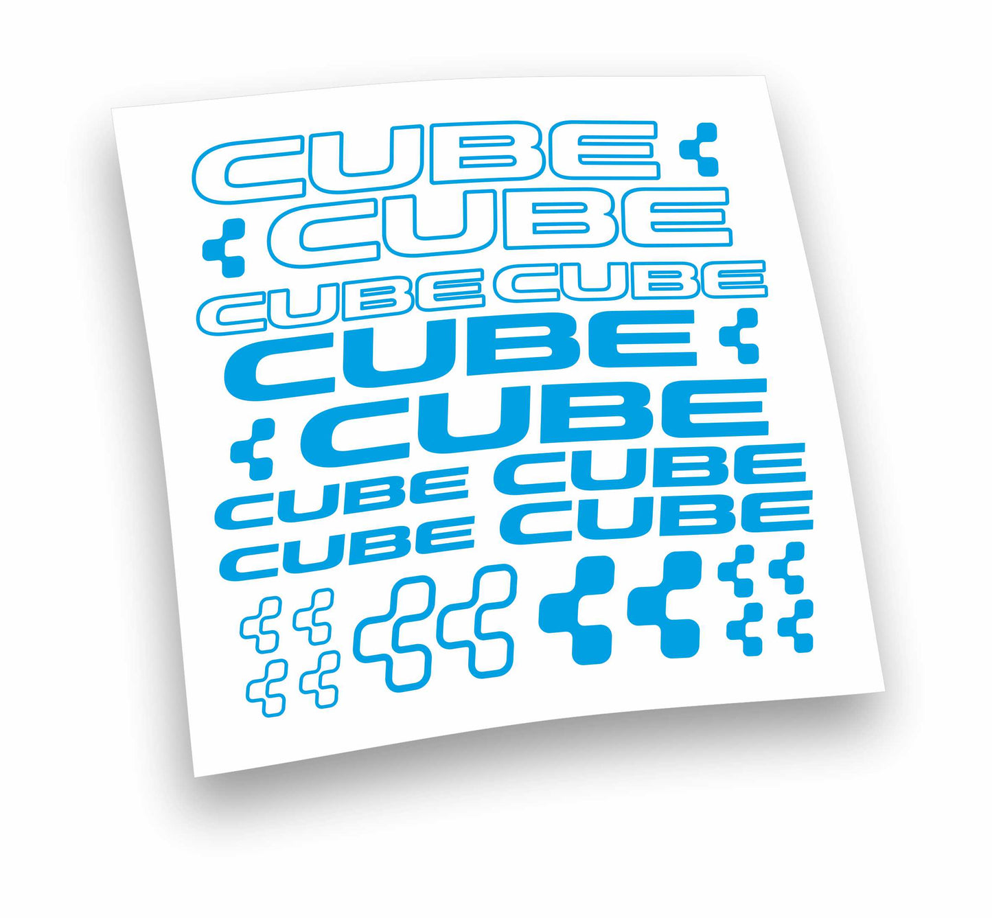 CUBE kit adesivi per mountain bike e bici da corsa completo 22 pezzi