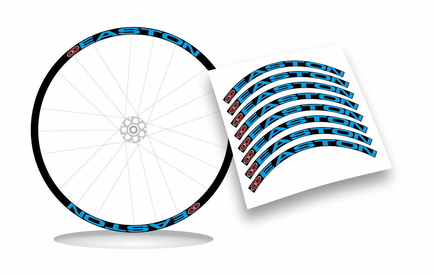 kit adesivi cerchi Easton colori a scelta anche fluo 8 pezzi