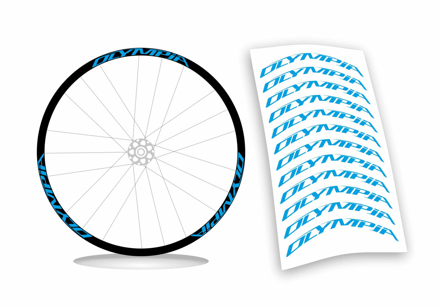 Olympia kit adesivi per cerchi bici colore personalizzato
