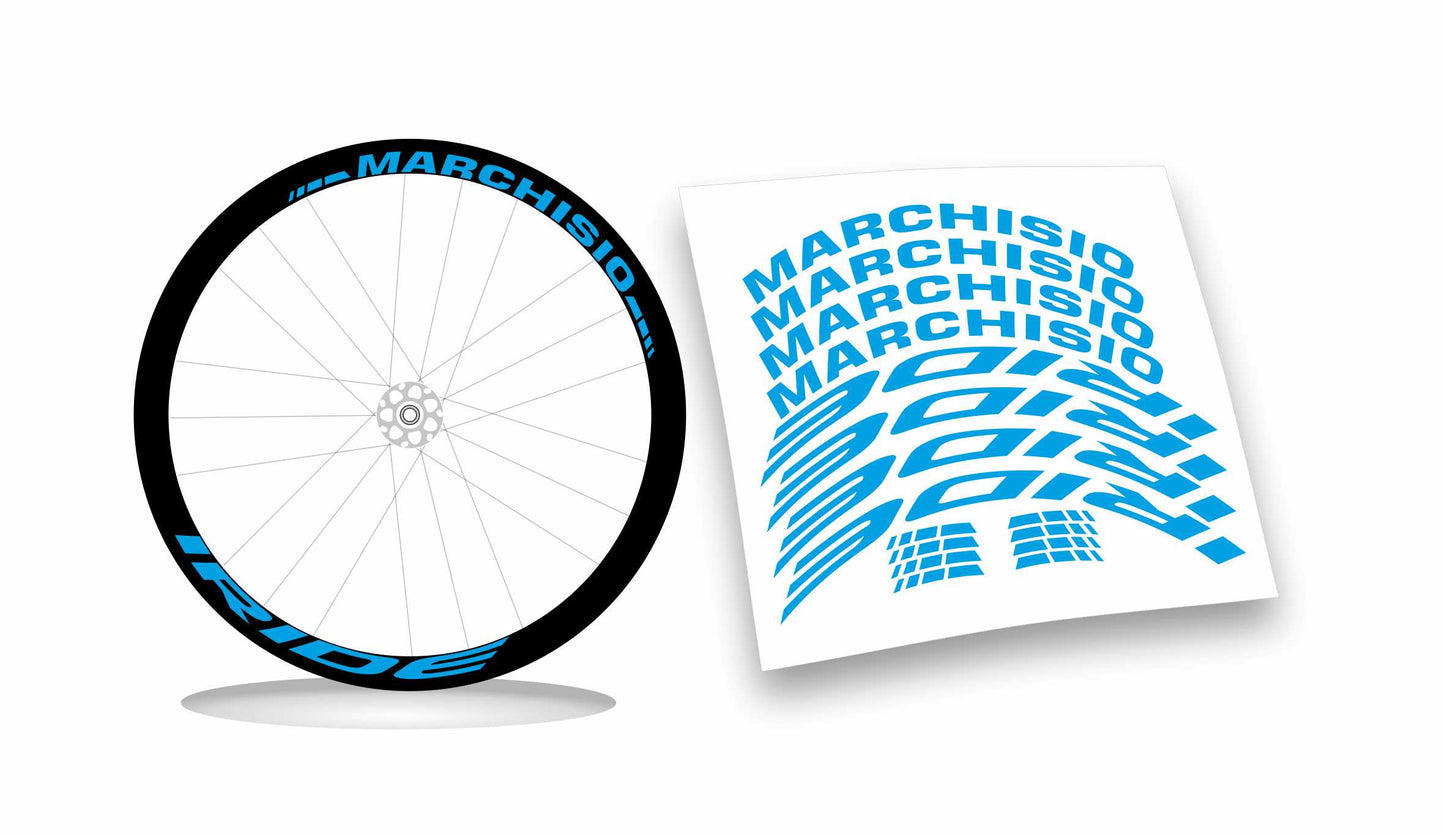 kit adesivi stickers cerchi bicicletta marchisio iride