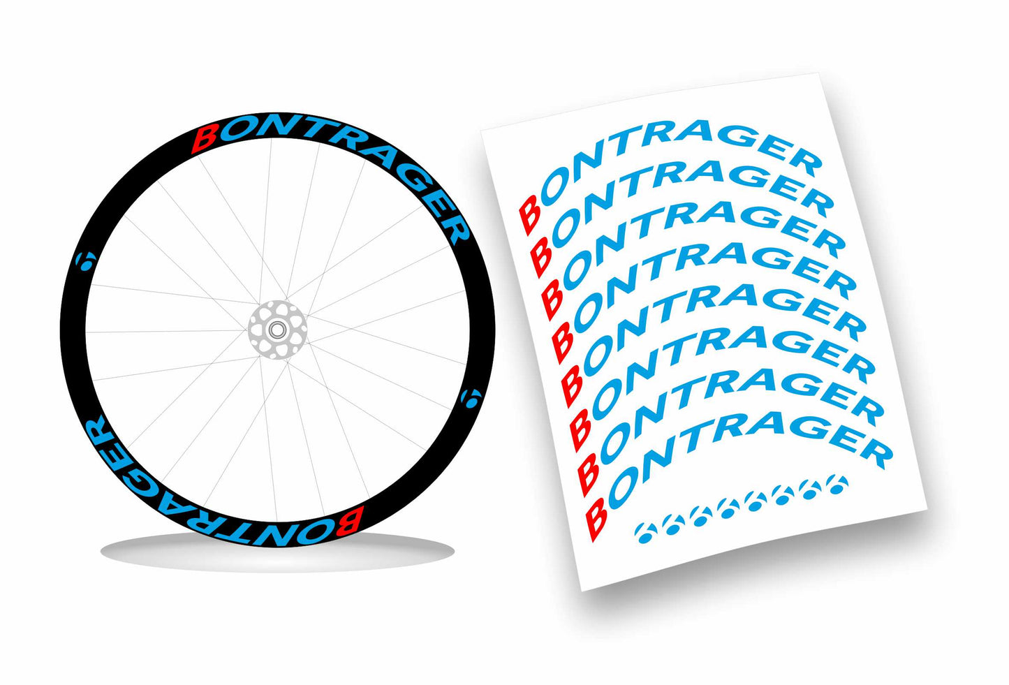 Kit adesivi bontrager cerchi bici bdc h3cm
