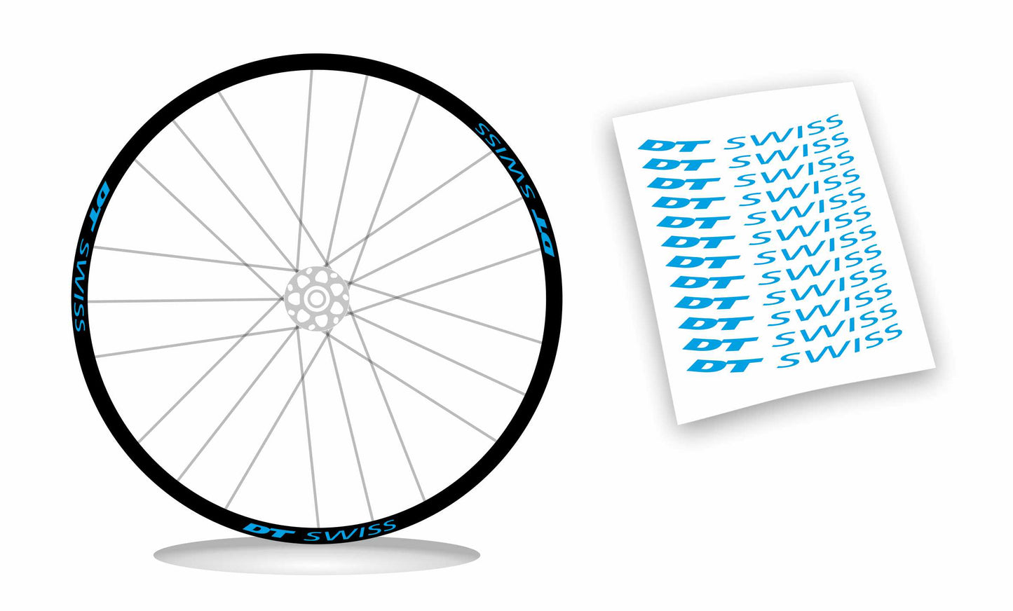 adesivi cerchi DT SWISS 17 x 1,5 wheel stickers 12 pz