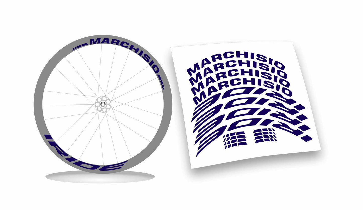 kit adesivi stickers cerchi bicicletta marchisio iride