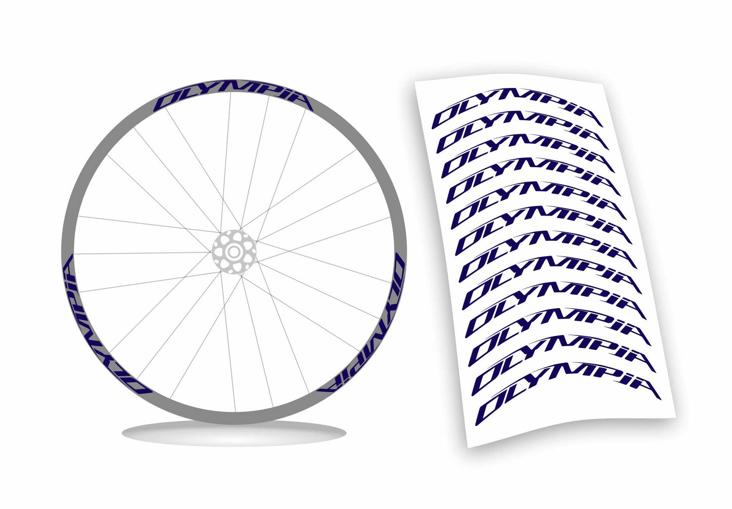 Olympia kit adesivi per cerchi bici colore personalizzato