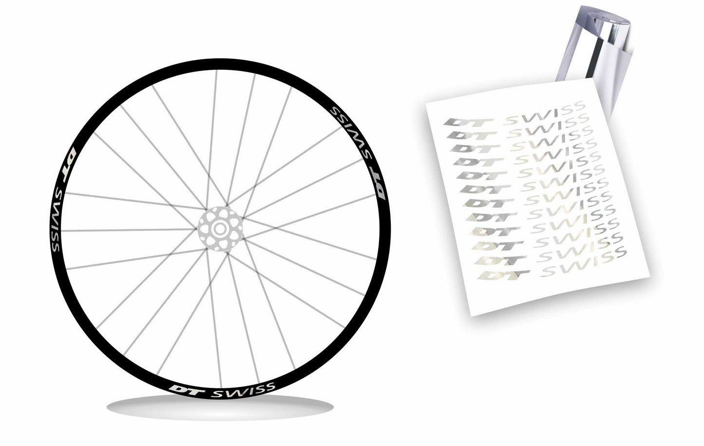 adesivi cerchi DT SWISS 17 x 1,5 wheel stickers 12 pz