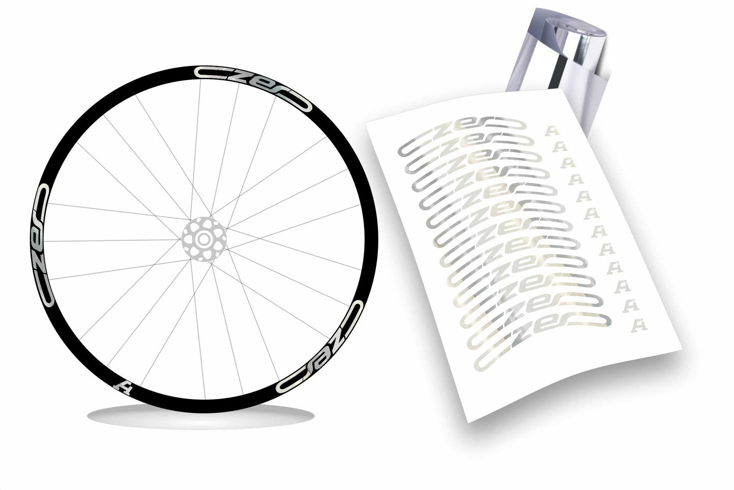 Adesivi cerchi ruote mtb CZERO cannondale senza fondo personalizzabili customizable color
