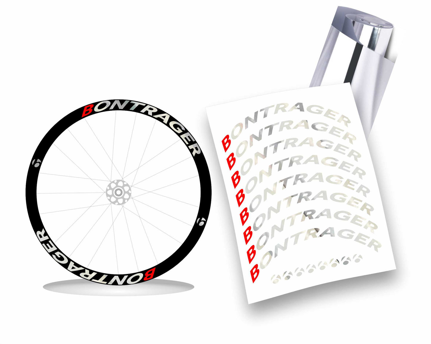 Kit adesivi bontrager cerchi bici bdc h3cm