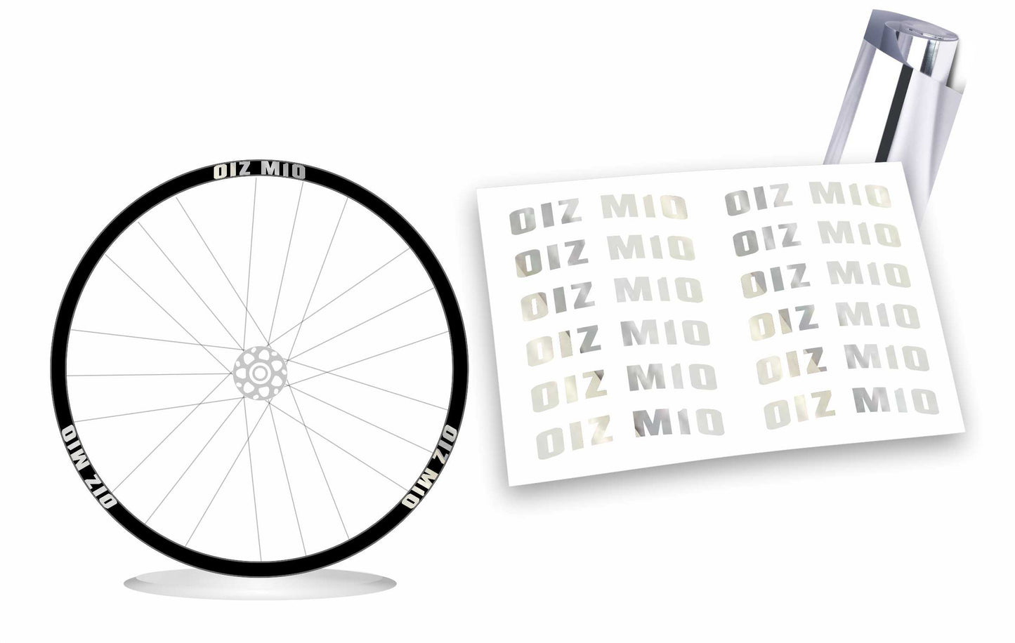 Oiz m10 Orbea adesivi ruote colore personalizzato