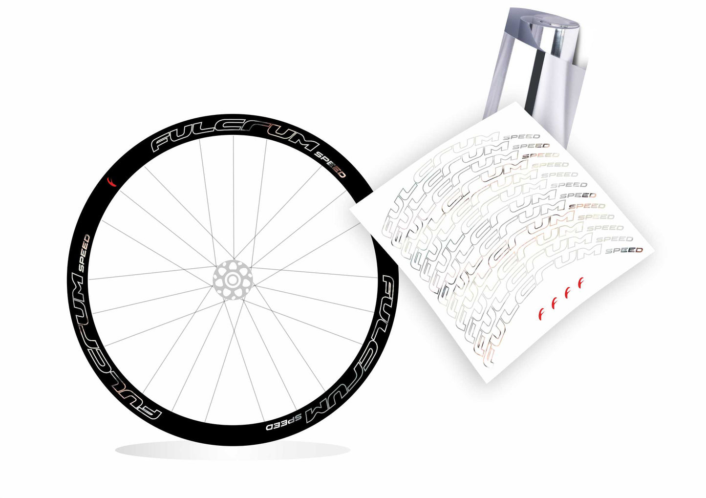 Fulcrum Racing speed profilo 40/35mm adesivi stickers cerchi bici da corsa personalizzati
