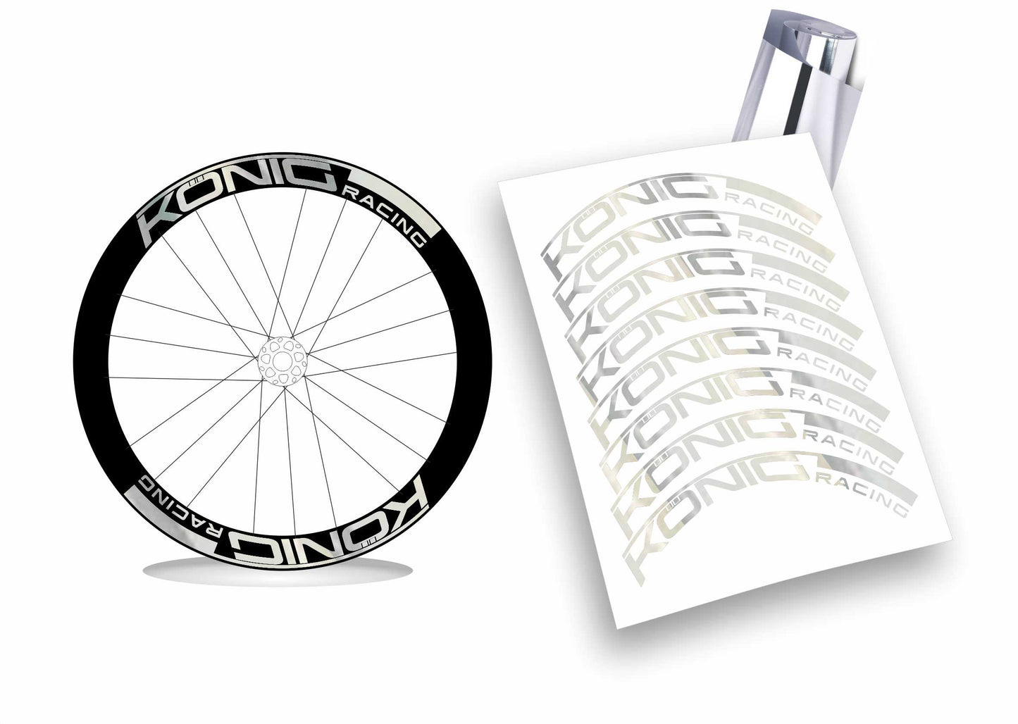 KONIG Racing adesivi personalizzati per cerchi bici da corsa
