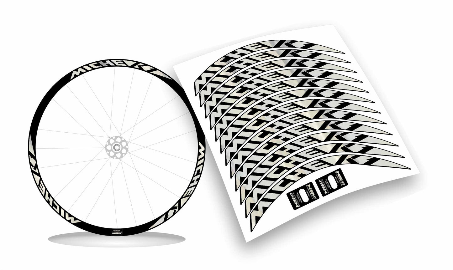 Miche k1 adesivi per ruote cerchi bicicletta