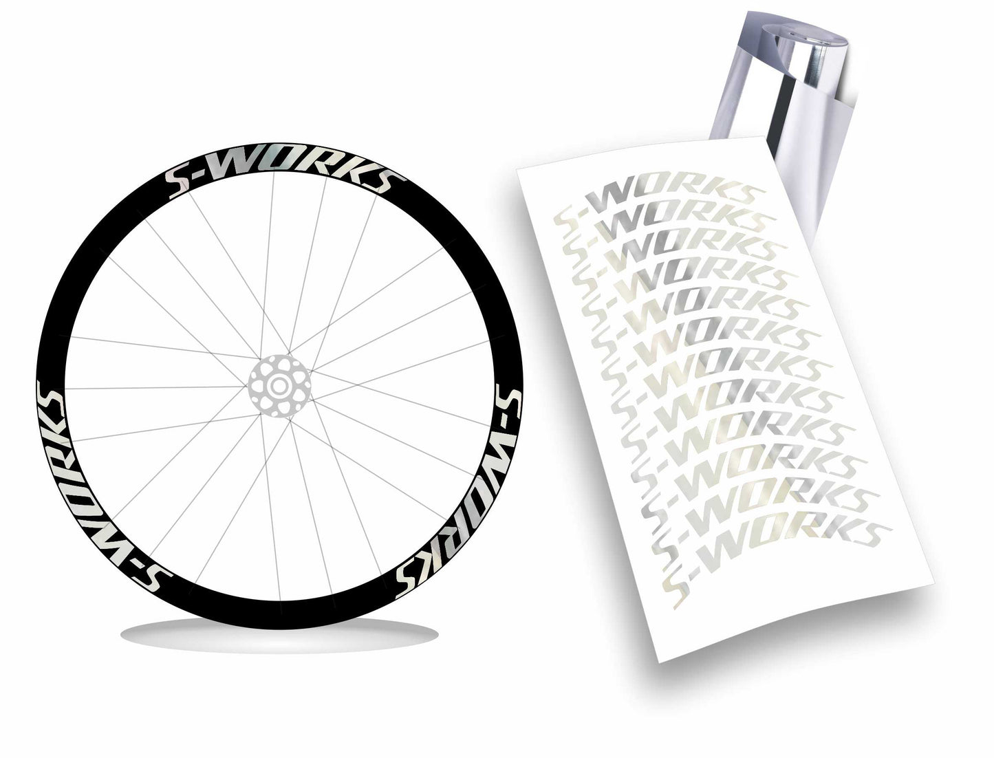 Kit adesivi personalizzato cerchi bici da corsa specialized s-works 12pezzi