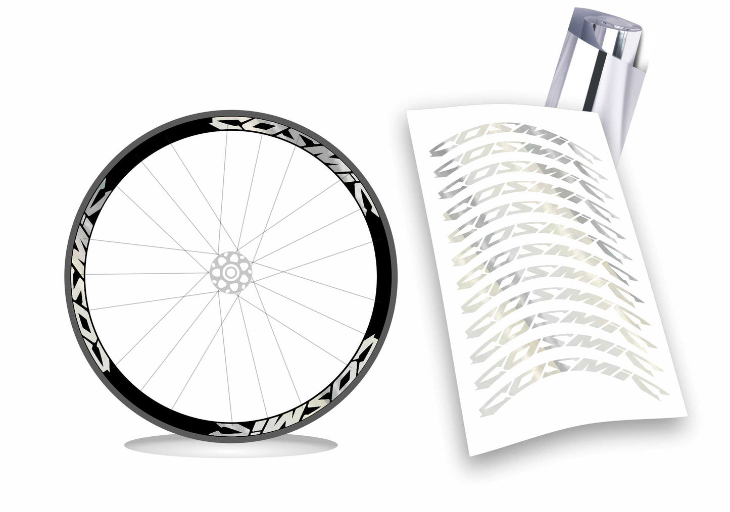 mavic COSMIC pre-spaziato adesivi ruote bici da corsa wheel stickers colori personalizzati