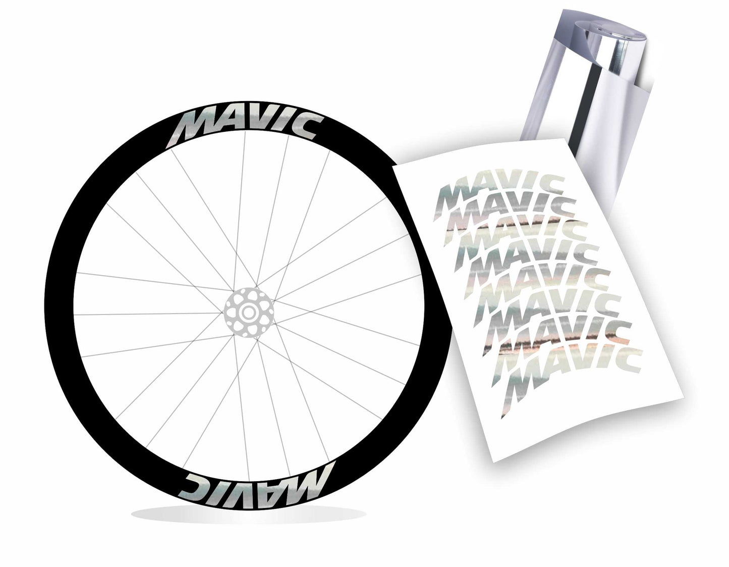 Adesivi cerchi ruote bici Mavic profilo 45