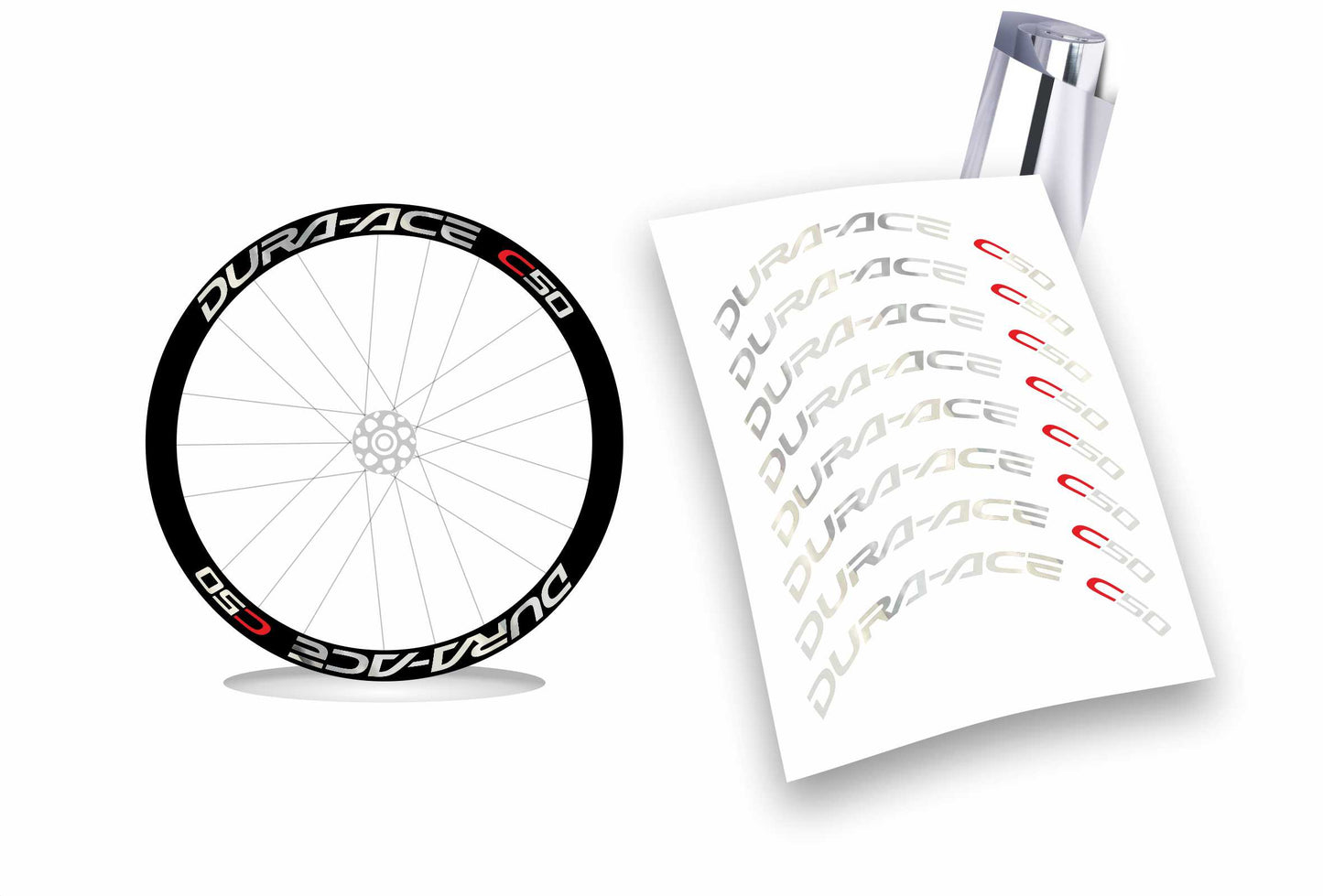dura-ace c50 shimano kit adesivi stickers per ruote