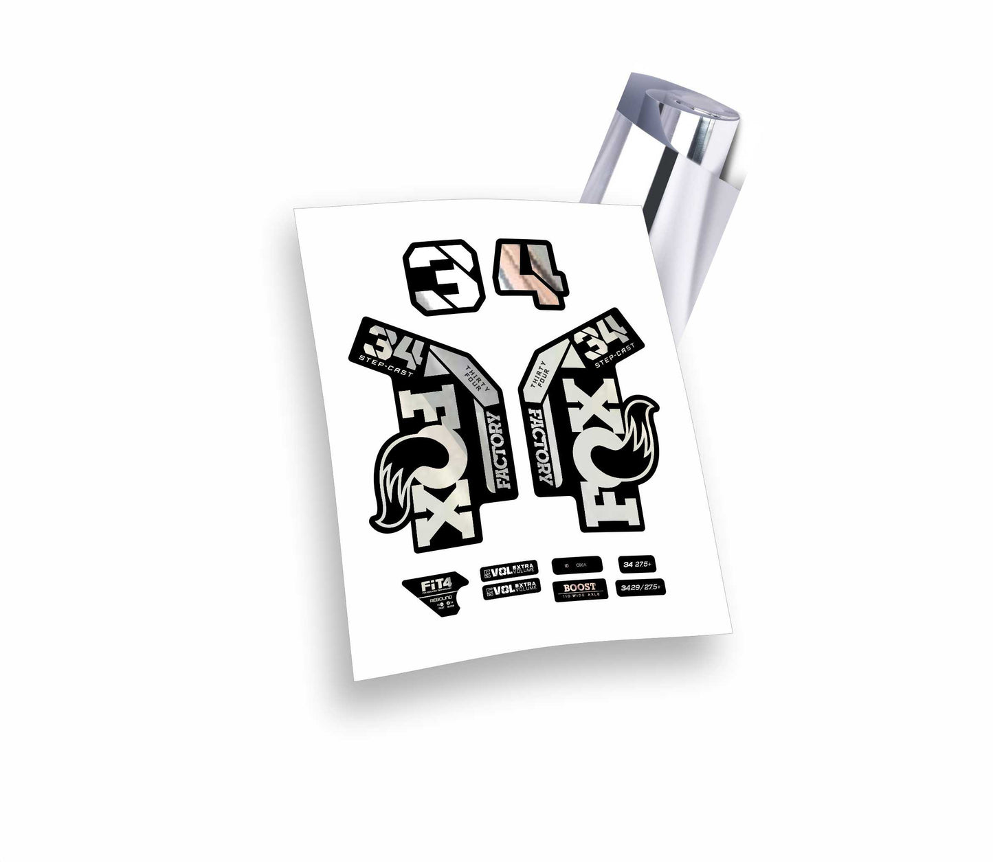 Fox 34 Factory Step Cast 2022 adesivi sticker per forcella mountain bike