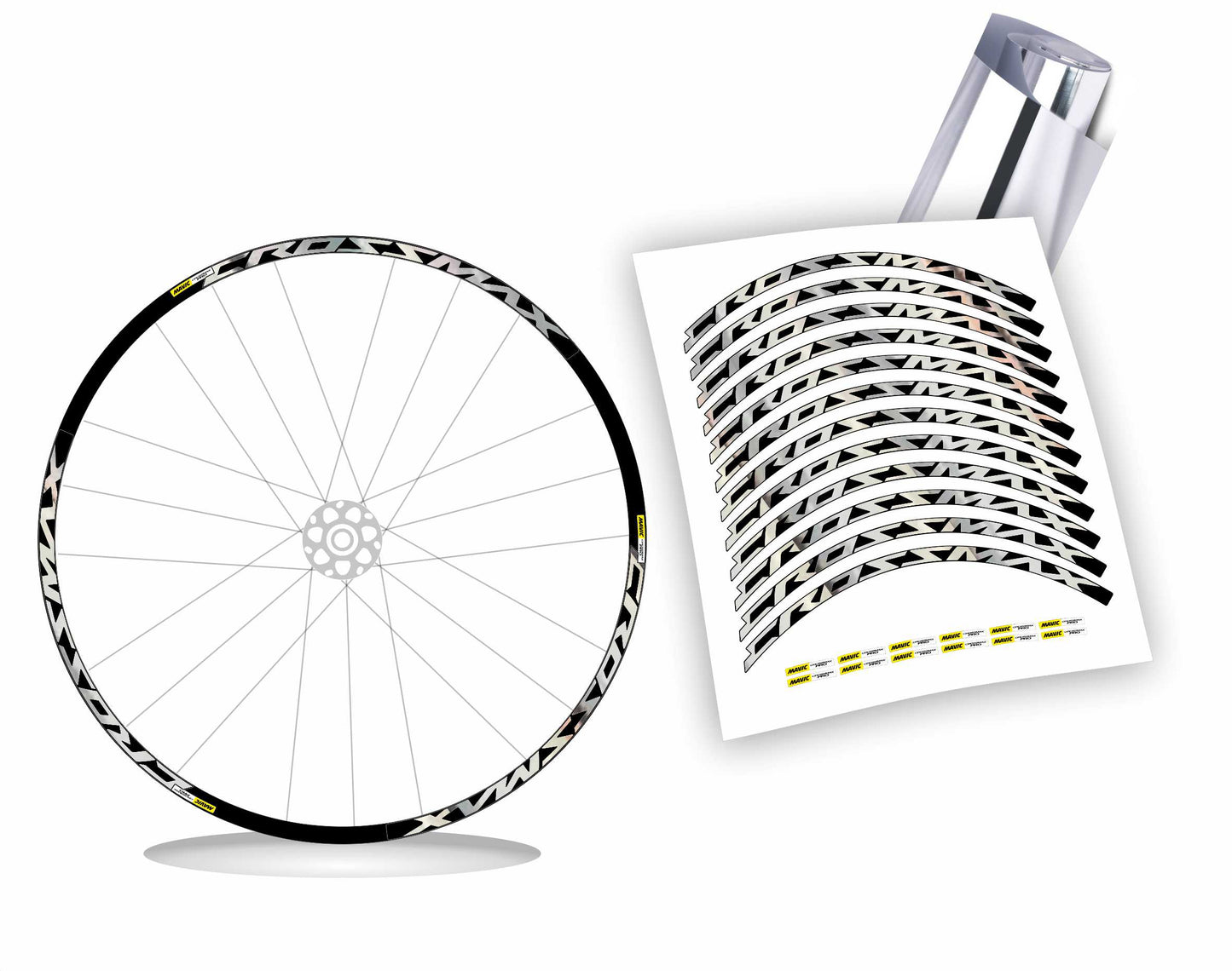 kit adesivi cerchi bici mtb mavic CROSSMAX pro anno 2016/2017 colore personalizzato antigraffio