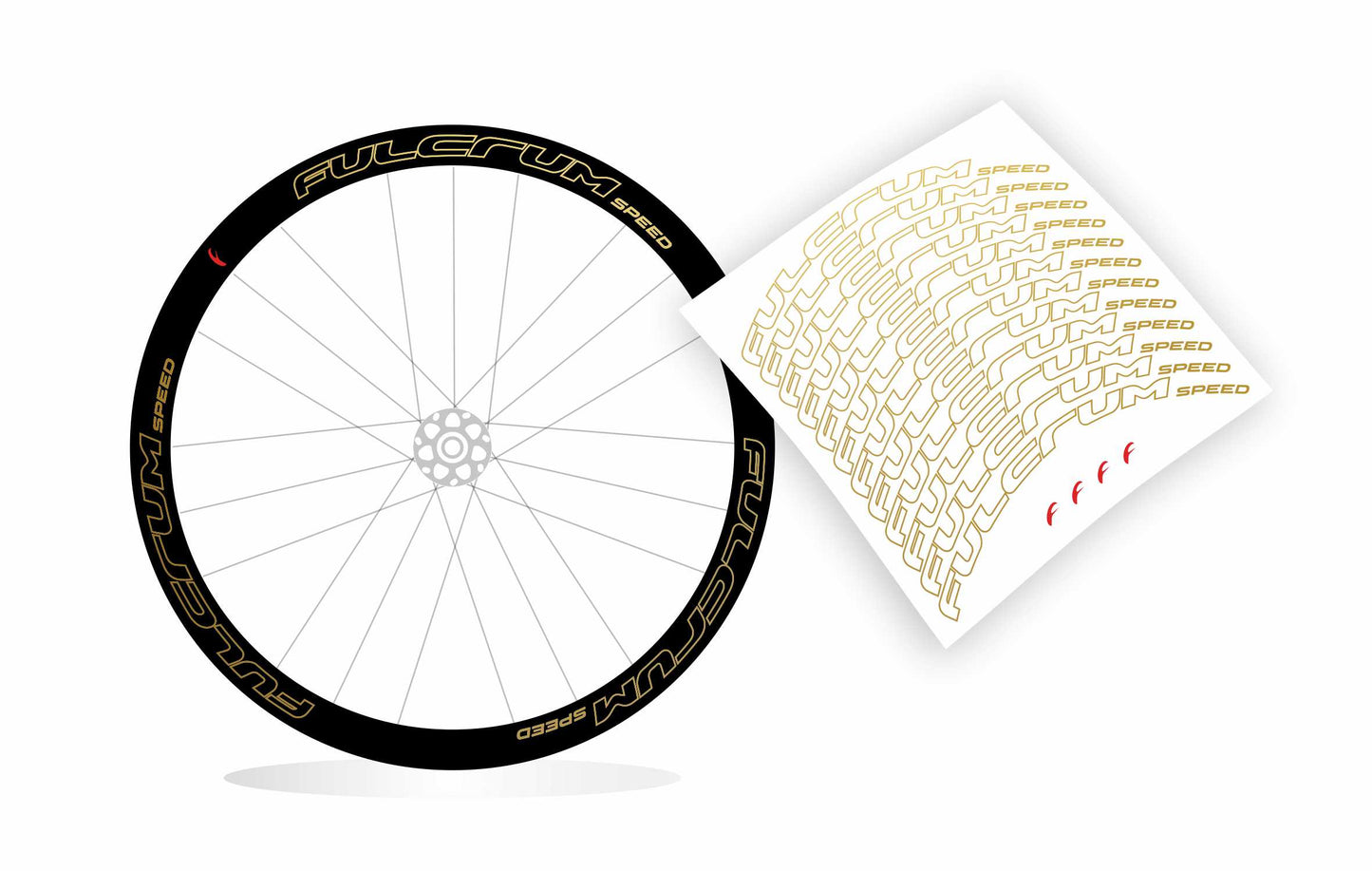 Fulcrum Racing speed profilo 40/35mm adesivi stickers cerchi bici da corsa personalizzati