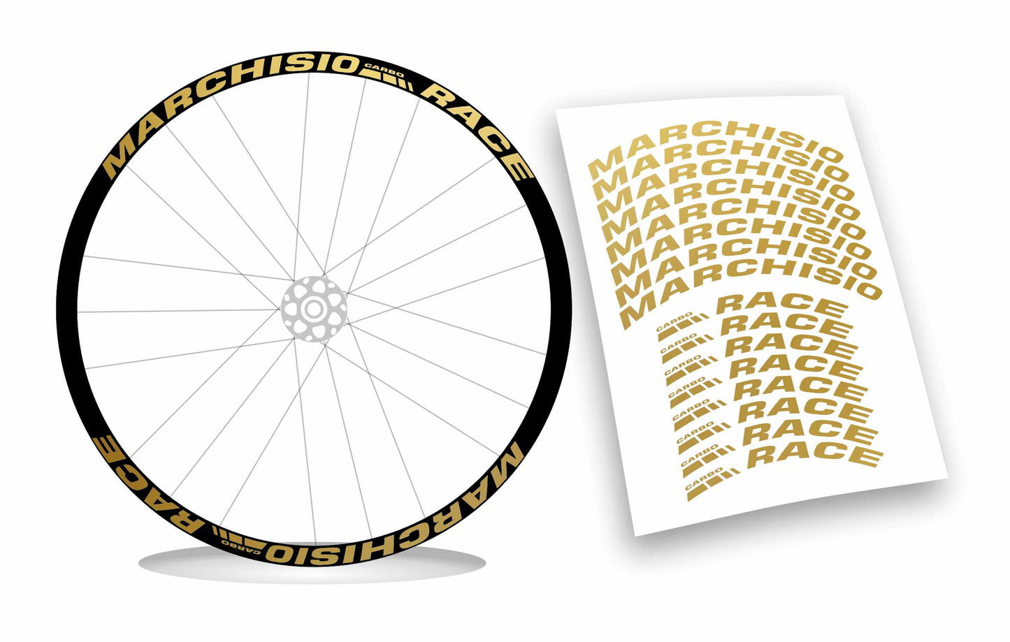 kit adesivi stickers cerchi bicicletta MARCHISIO carbo race