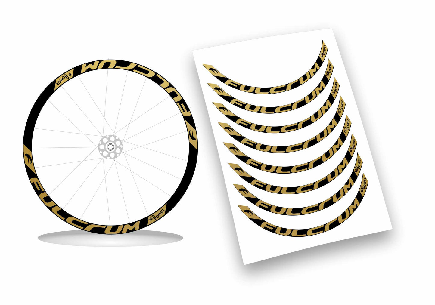 fulcrum red power adesivi stickers per cerchi bici