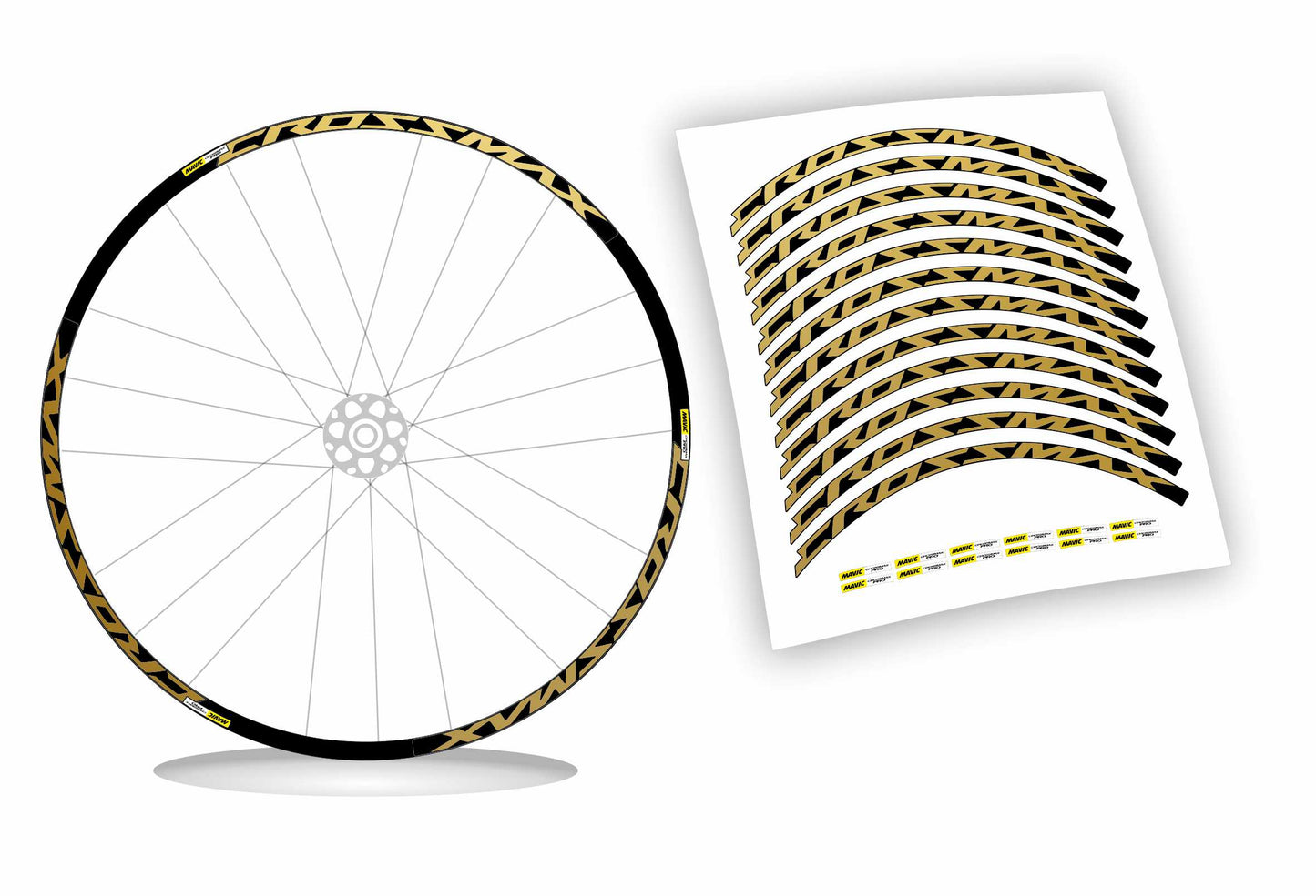 kit adesivi cerchi bici mtb mavic CROSSMAX pro anno 2016/2017 colore personalizzato antigraffio