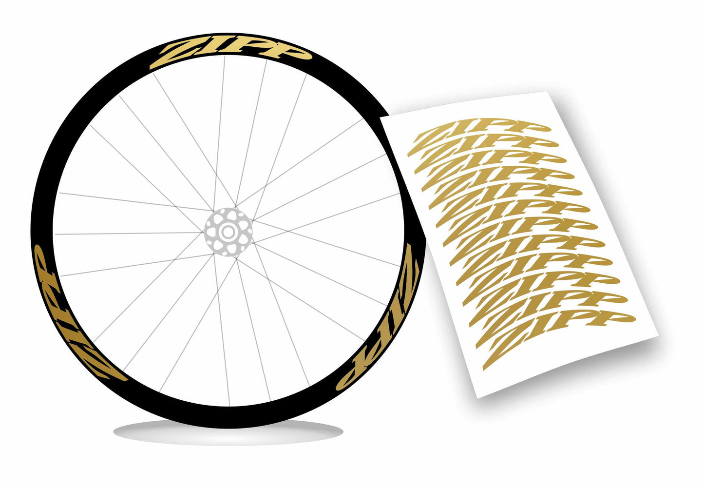 Kit adesivi cerchi bici bdc Zipp colori a scelta 12 pezzi wheel stickers