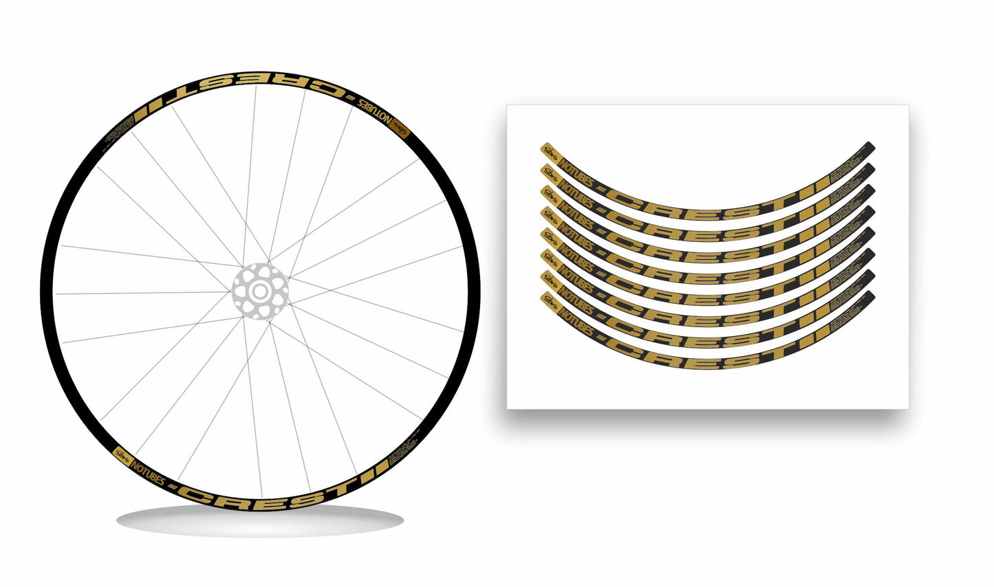 Kit adesivi/stickers per cerchi bicicletta MTB ZTR CREST