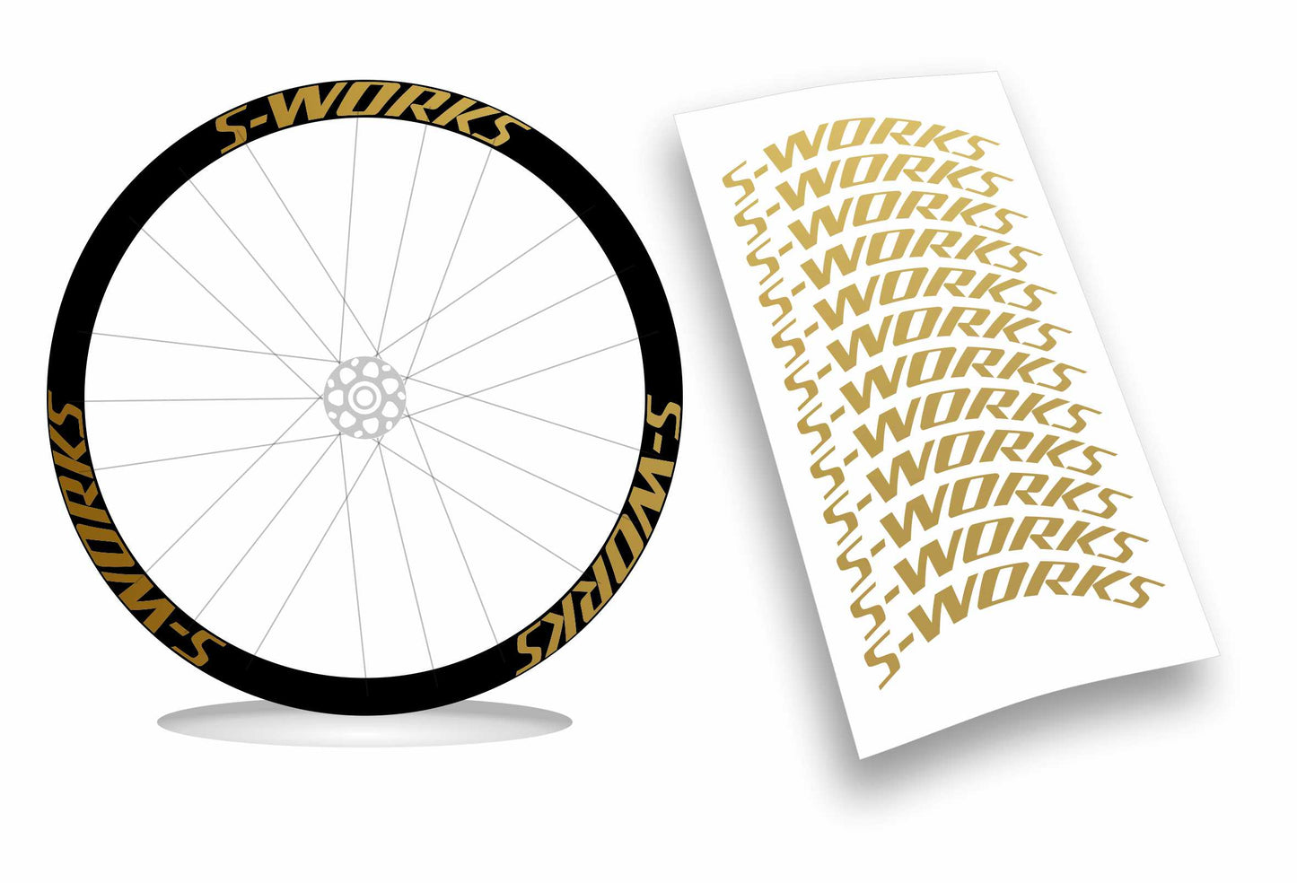 Kit adesivi personalizzato cerchi bici da corsa specialized s-works 12pezzi