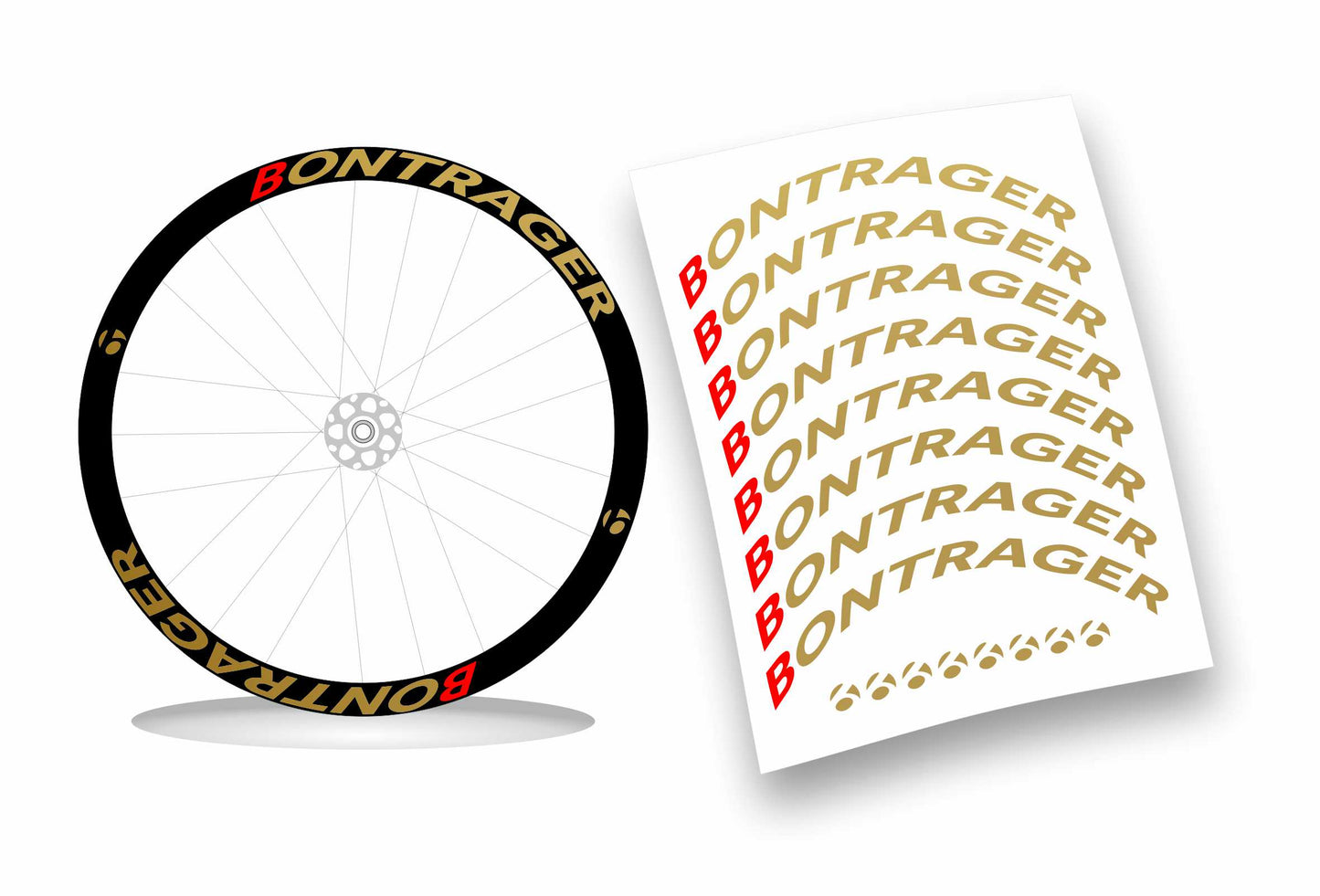 Kit adesivi bontrager cerchi bici bdc h3cm