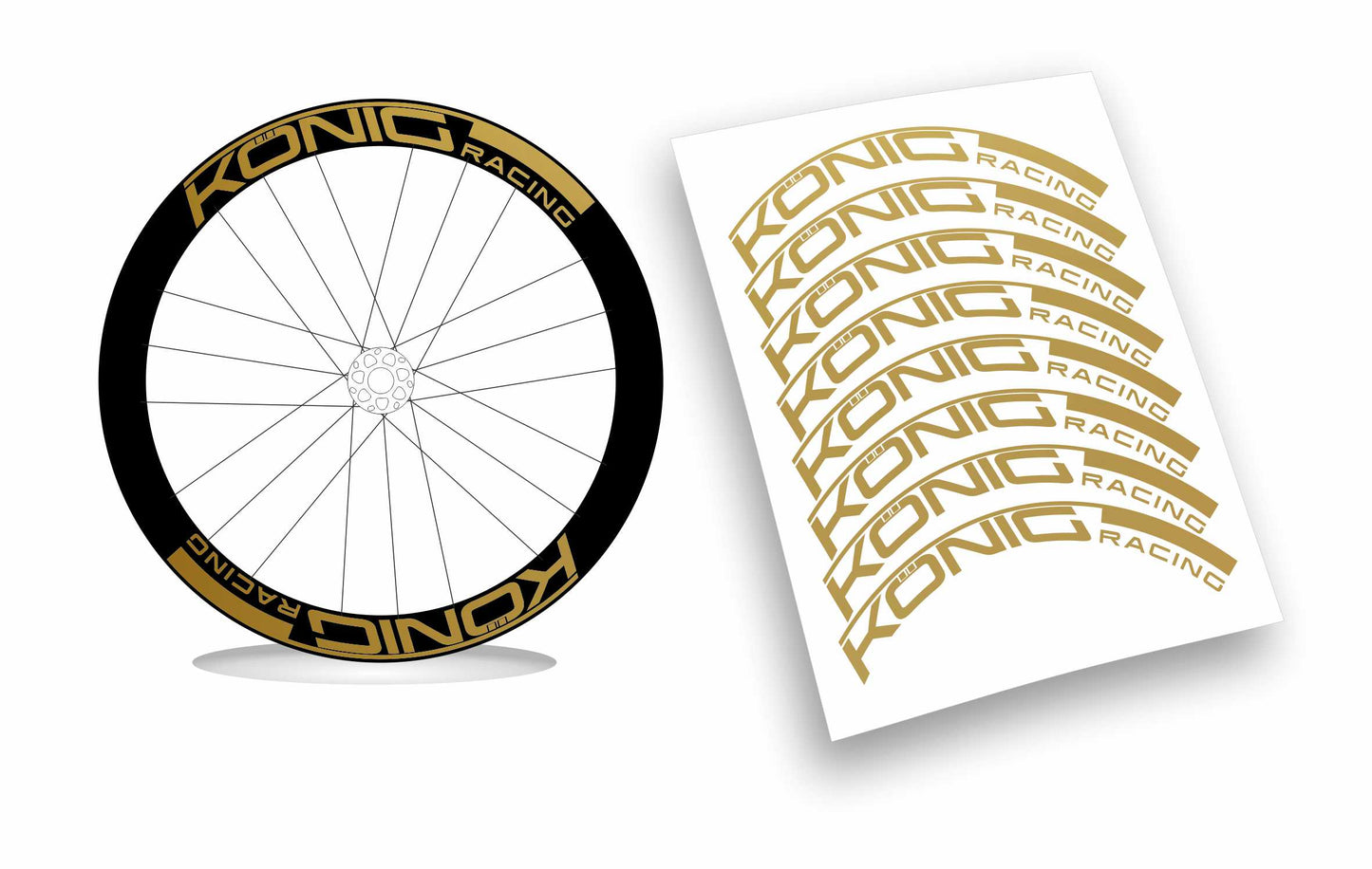 KONIG Racing adesivi personalizzati per cerchi bici da corsa