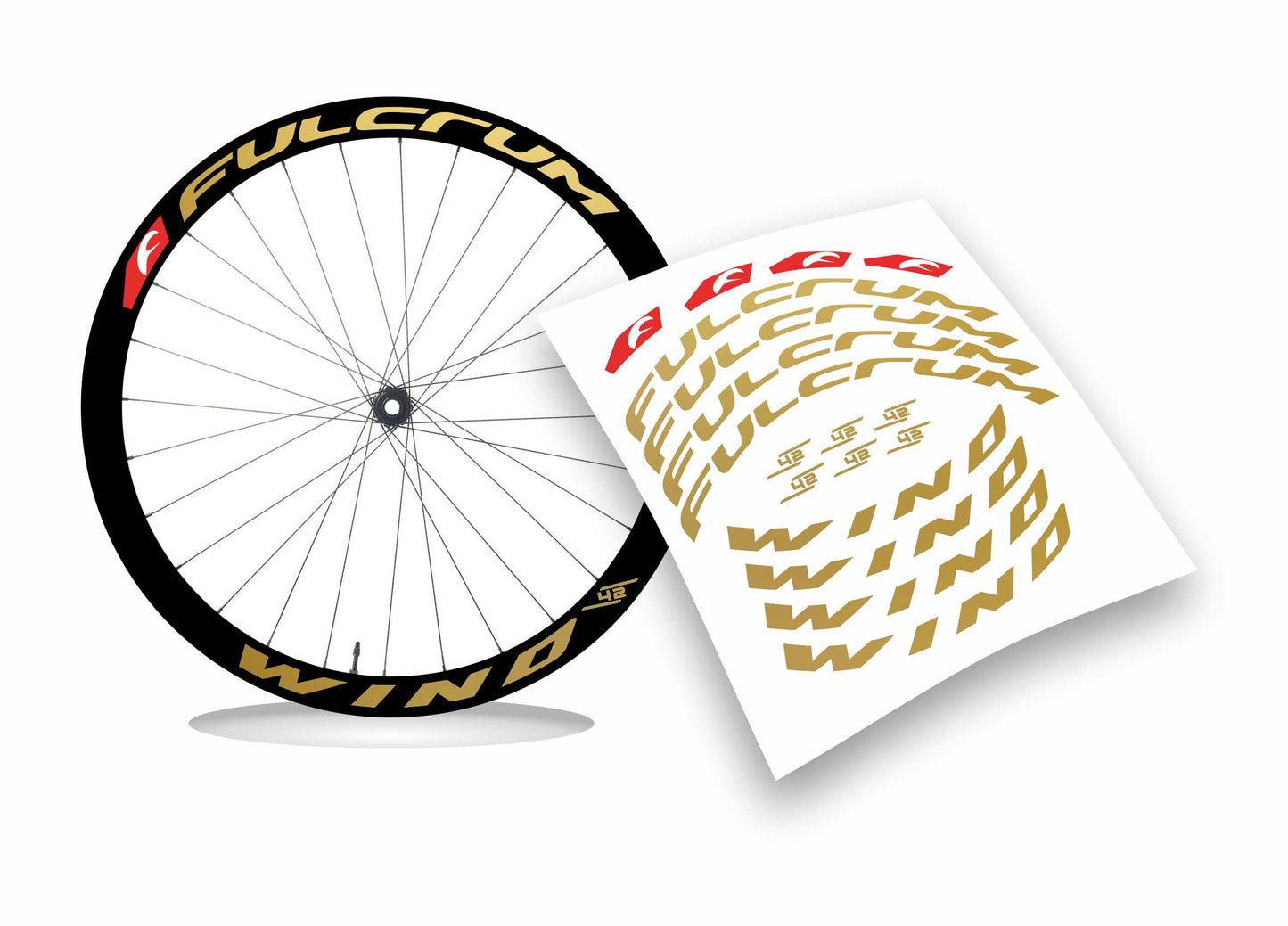 Fulcrum wind 42 adesivi sticker cerchi bici da corsa personalizzati