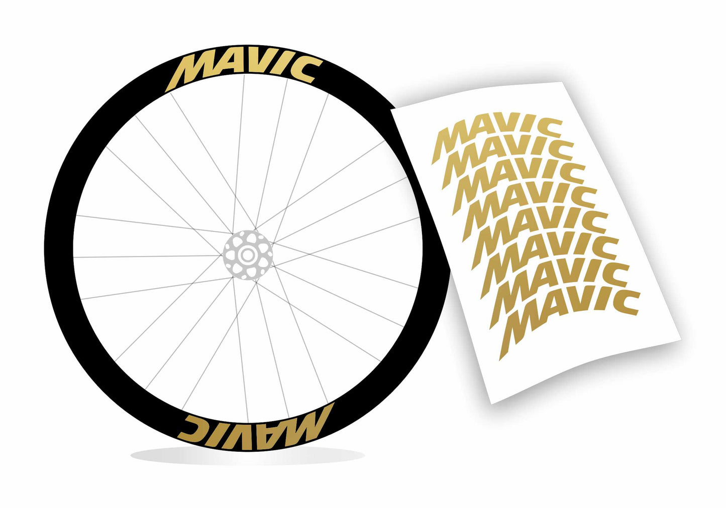 Adesivi cerchi ruote bici Mavic profilo 45