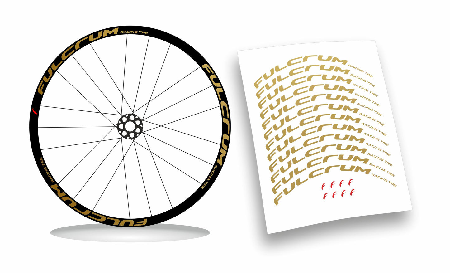 Fulcrum Racing 3/ Tre adesivi cerchi bici da corsa personalizzati stickers 28"