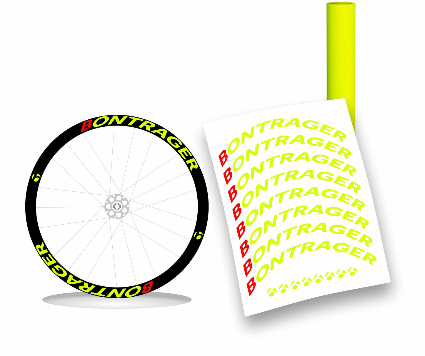 Kit adesivi bontrager cerchi bici bdc h3cm