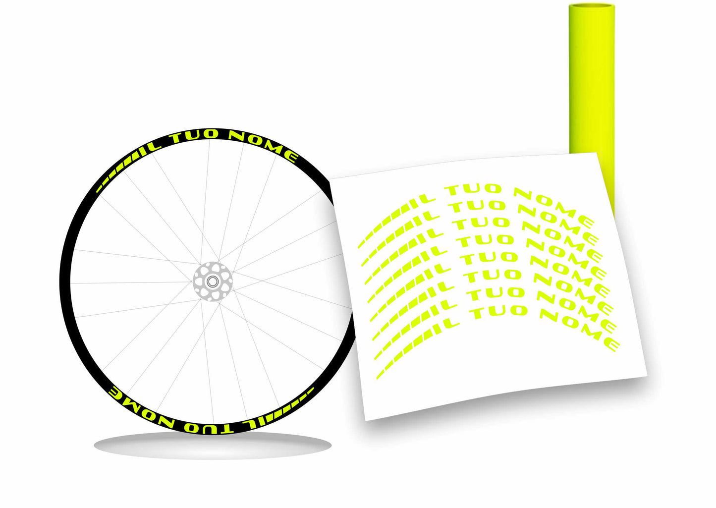 Adesivi nome personalizzato cerchio mtb bdc stickers wheel