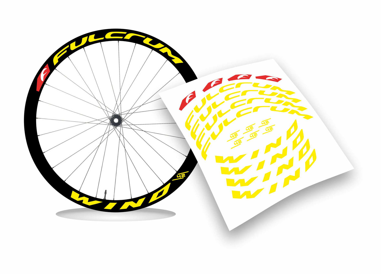 Fulcrum wind 42 adesivi sticker cerchi bici da corsa personalizzati