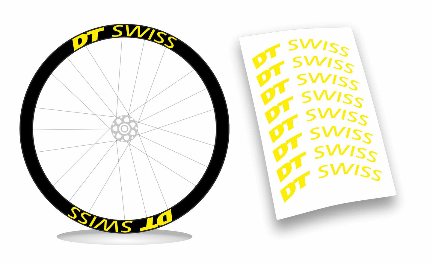 Kit adesivi/stickers cerchi bici bdc Dt swiss profilo 50mm colori a scelta 8 pezzi wheel stickers
