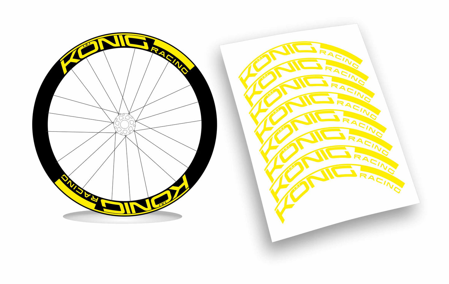 KONIG Racing adesivi personalizzati per cerchi bici da corsa