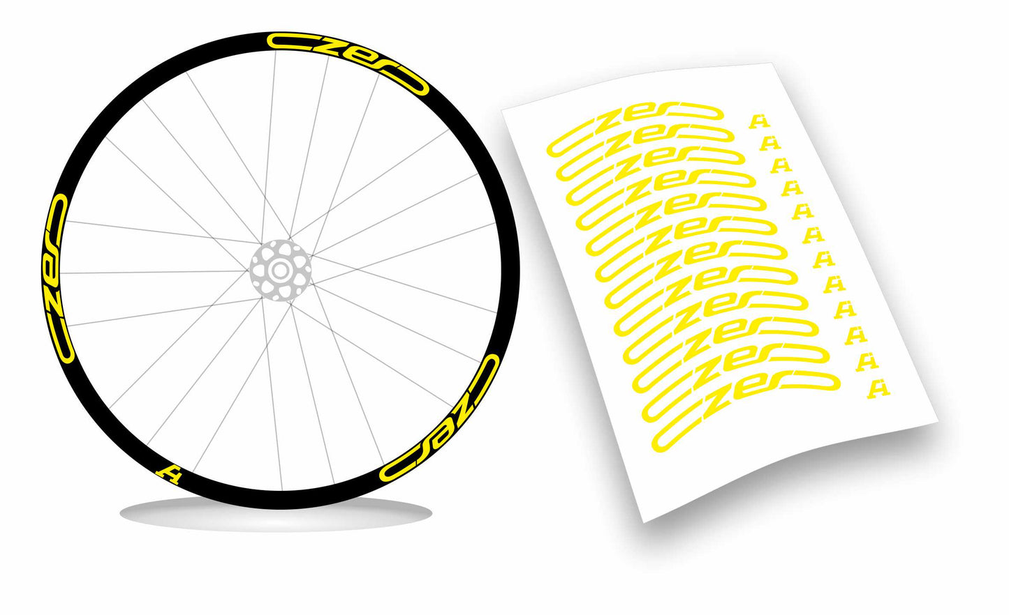 Adesivi cerchi ruote mtb CZERO cannondale senza fondo personalizzabili customizable color