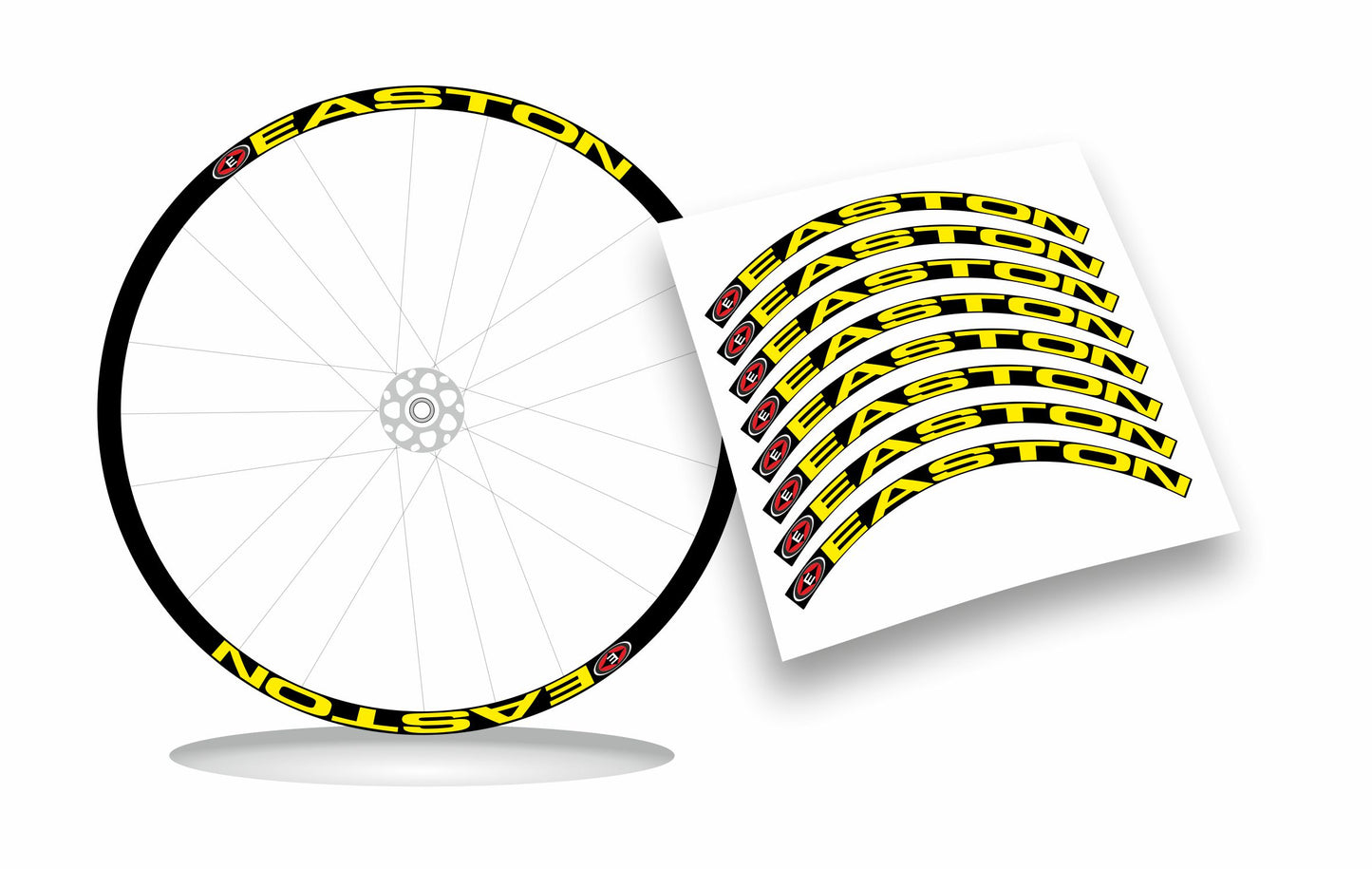 kit adesivi cerchi Easton colori a scelta anche fluo 8 pezzi