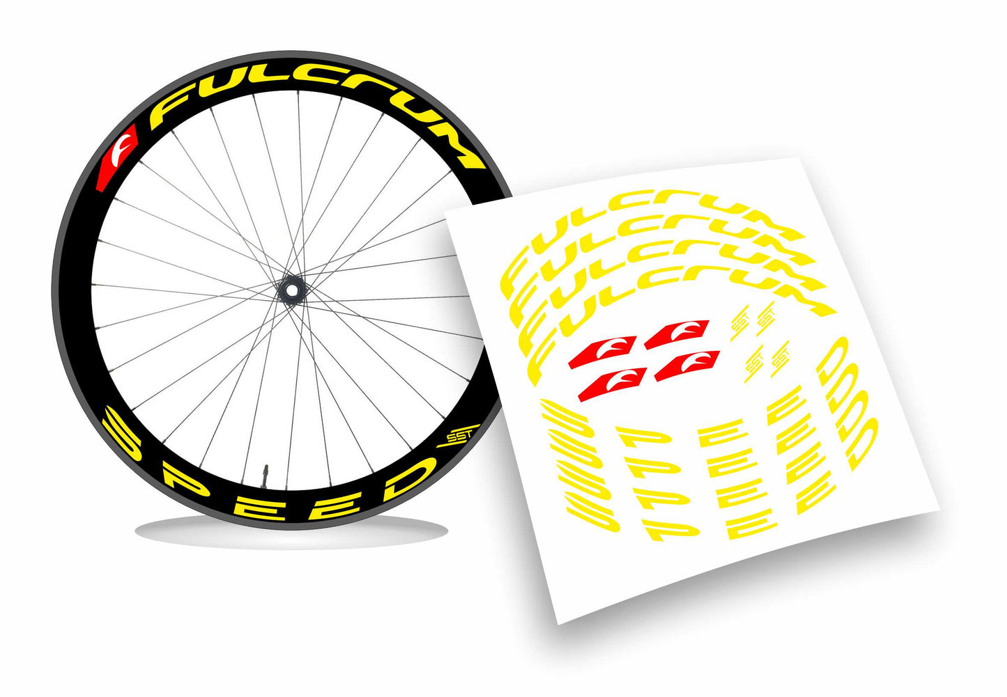 Fulcrum Racing speed 55t adesivi sticker cerchi bici da corsa personalizzati