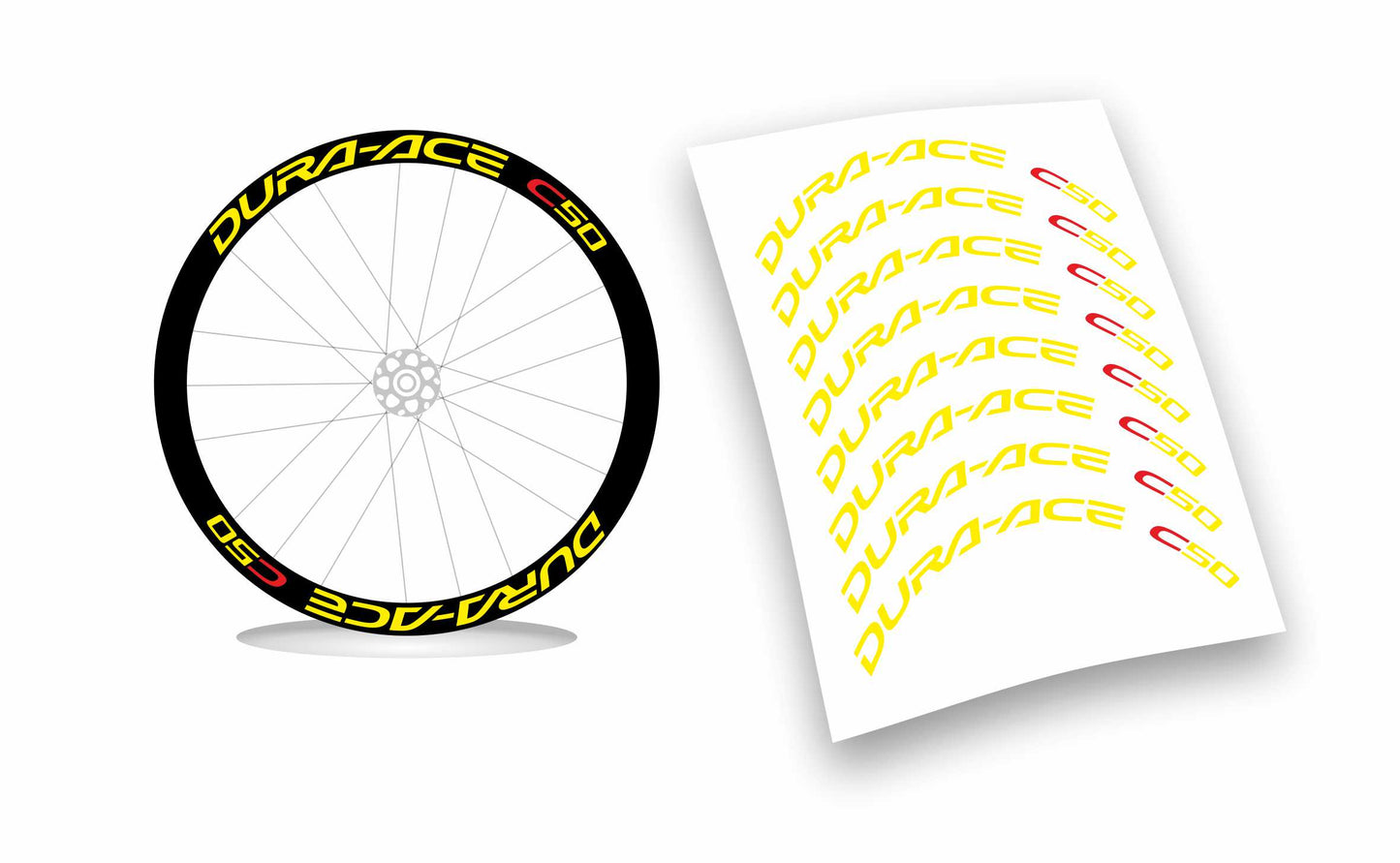 dura-ace c50 shimano kit adesivi stickers per ruote