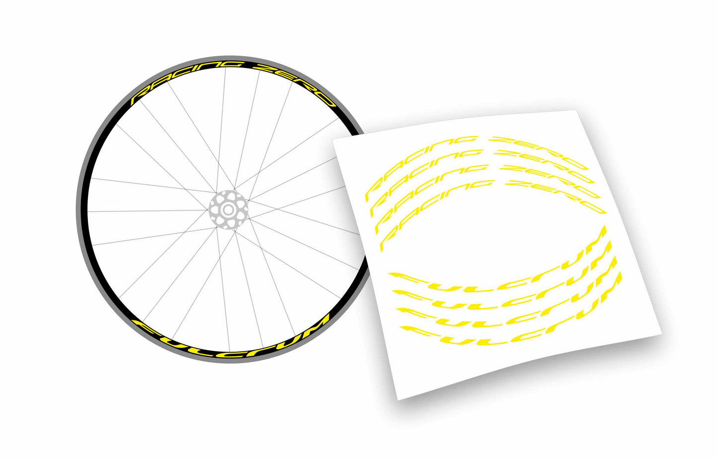Kit adesivi cerchi bici da corsa fulcrum racing zero personalizzati stickers