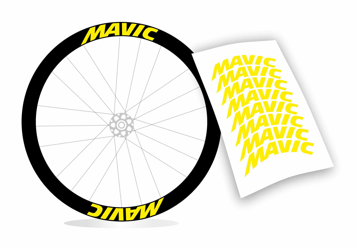 Adesivi cerchi ruote bici Mavic profilo 45